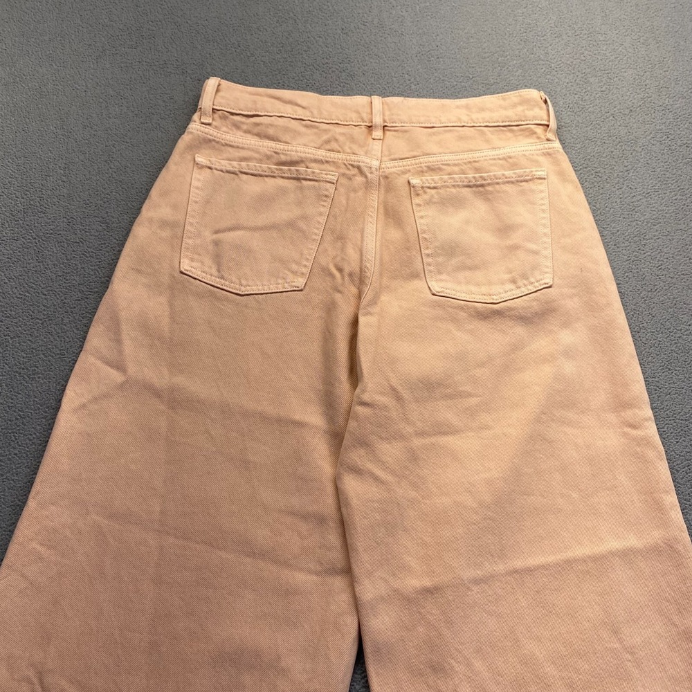 Old Navy Mid Rise Baggy Wide Leg Jeans Womens Size 8 Peach Denim Pockets - Picture 11 of 14